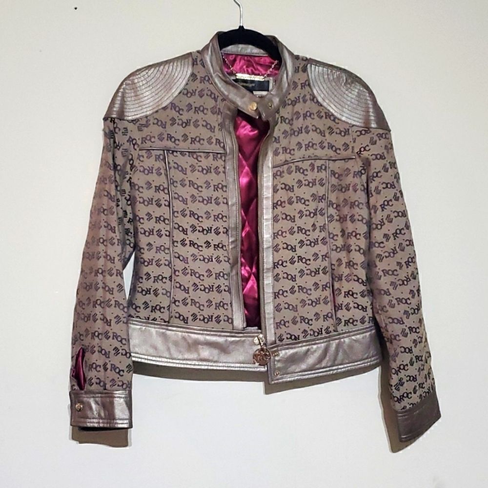 ROCAWEAR Vintage 90's Logo Moto Jacket - Size Medium‎